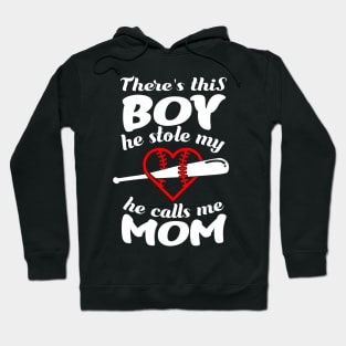 'He Calls Me Mom' Sweet Baseball Mother Gift Hoodie